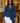 Faux Wrap African Blouse – Asymmetrical Long Sleeve Elegance