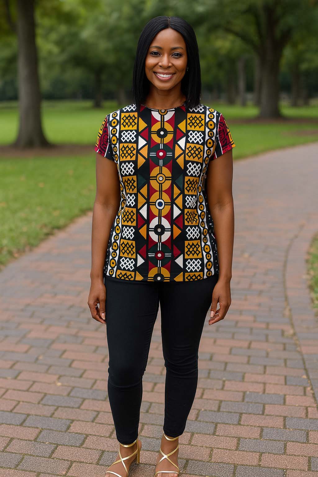 Heritage Pride Women T-shirt African Tribal Print