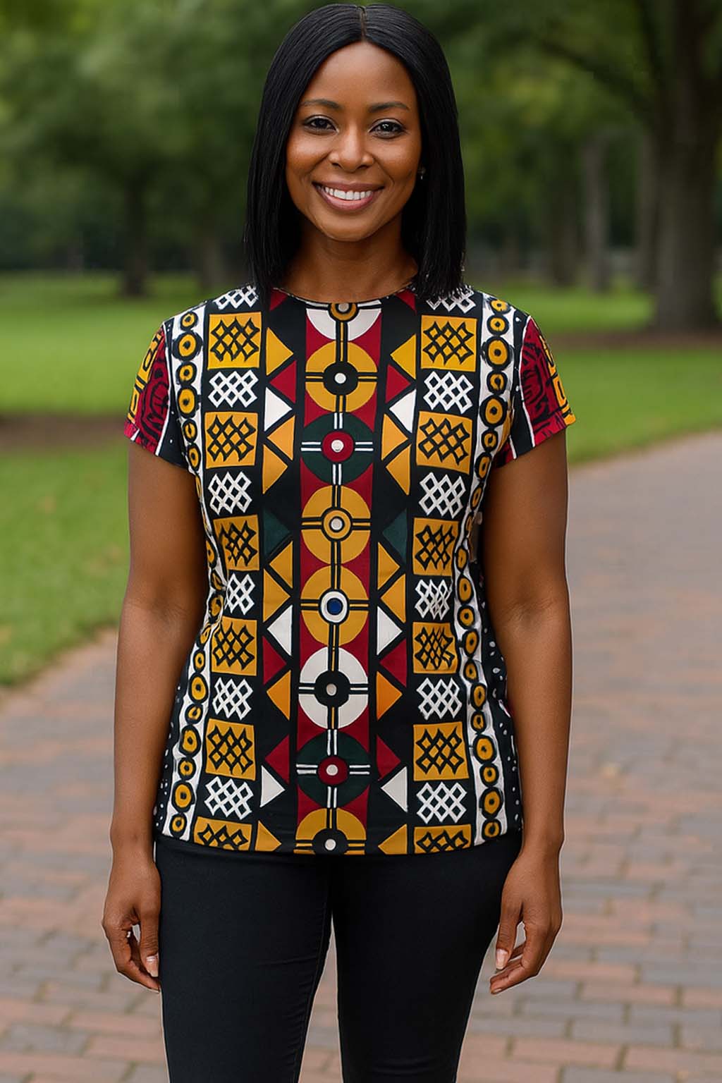 Heritage Pride Women T-shirt African Tribal Print