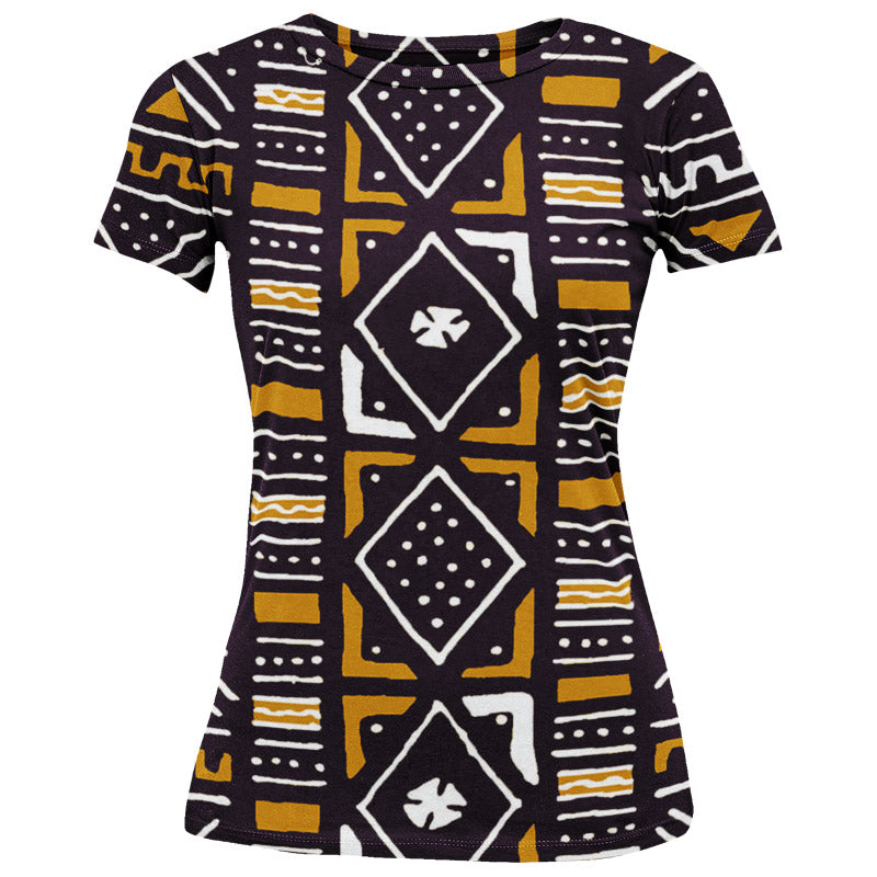Heritage Women T-shirt African Mudcloth Print
