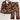 Kuba Print Women's Satin Pajama Set | African Sleepwear Brown