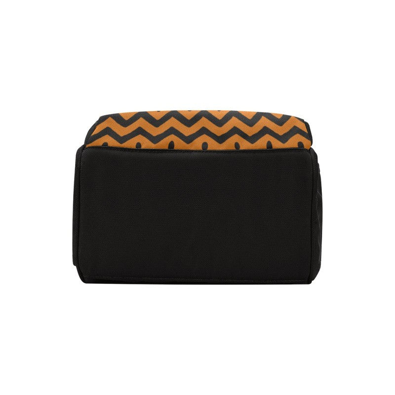 Mud Cloth Zigzag Print African Backpack | Black Fashion | Diaper Bag