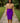 Purple Pencil Skirt Cotton Midi - Classic Office Chic