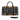 African Leather Bag for Travel Mud Cloth Cowrie Shell Print-Bynelo
