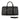 African Travel Bag Leather Native Black & White-Bynelo
