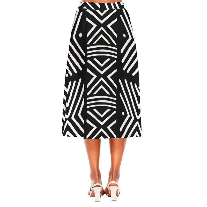 Traditional African Skirts for Ladies | Midi Length Flared Style