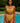 Traditional African Swimwear Gold Print Bikini Set Swimsuit