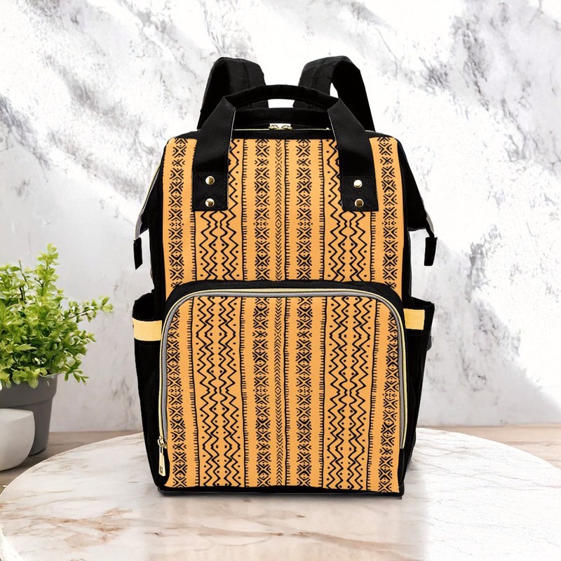 Traditional Mali Print Afro Backpack | Native Style | Diaper Bag