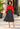 Traditional Mudcloth Print Women's Midi Chiffon Skirt - Black