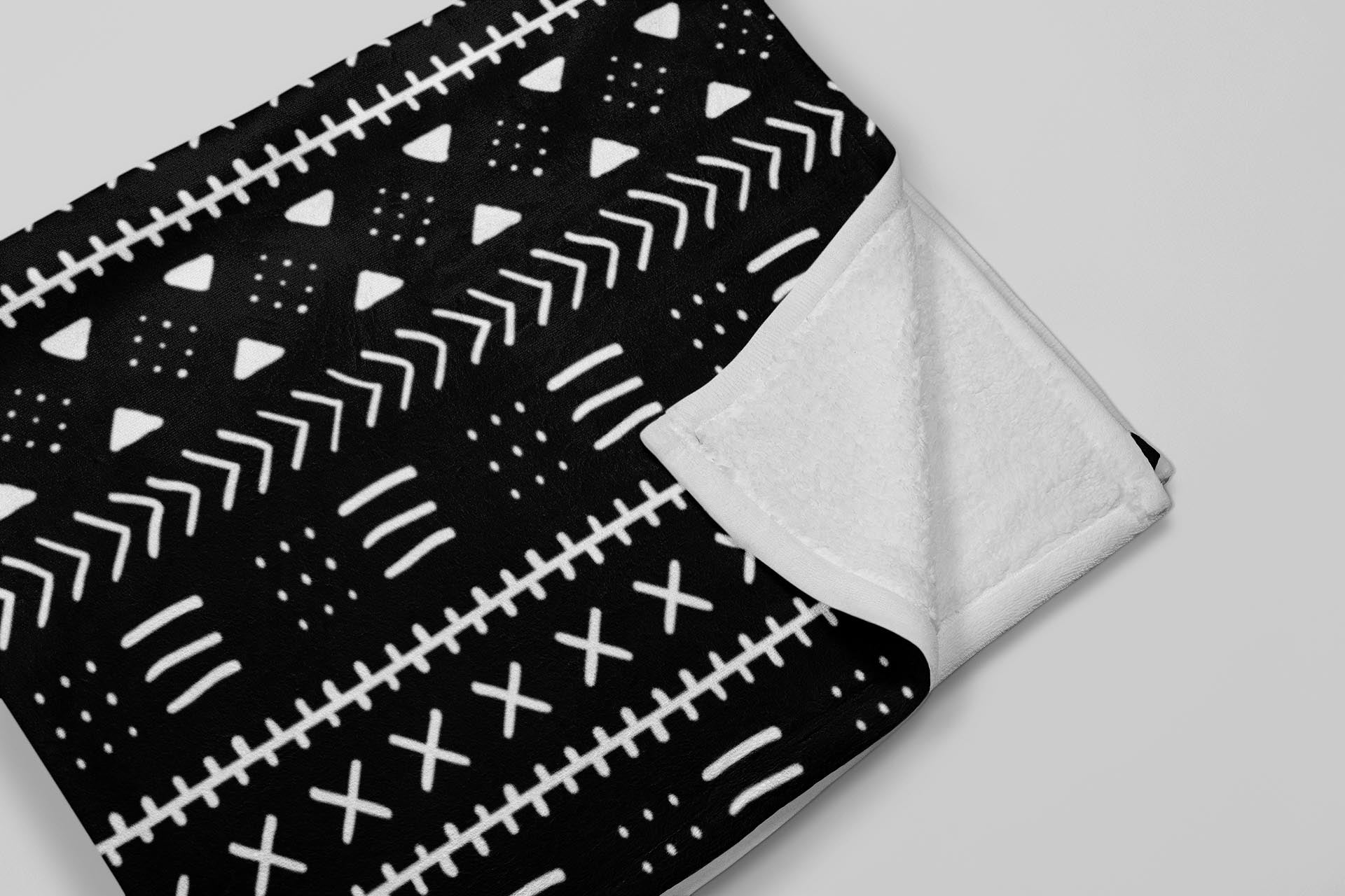 Black and white tribal blanket cheap