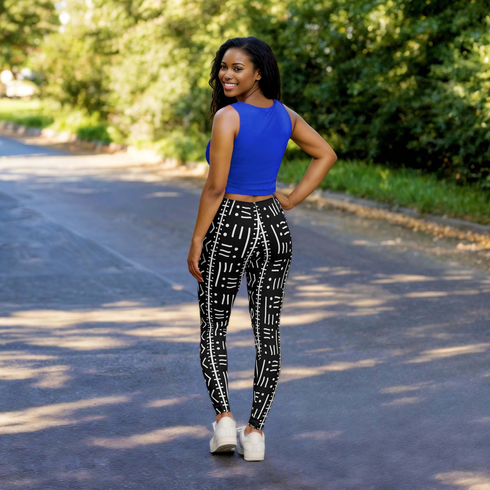 Tribal Leggings African Mud Cloth | Boldly Heritage