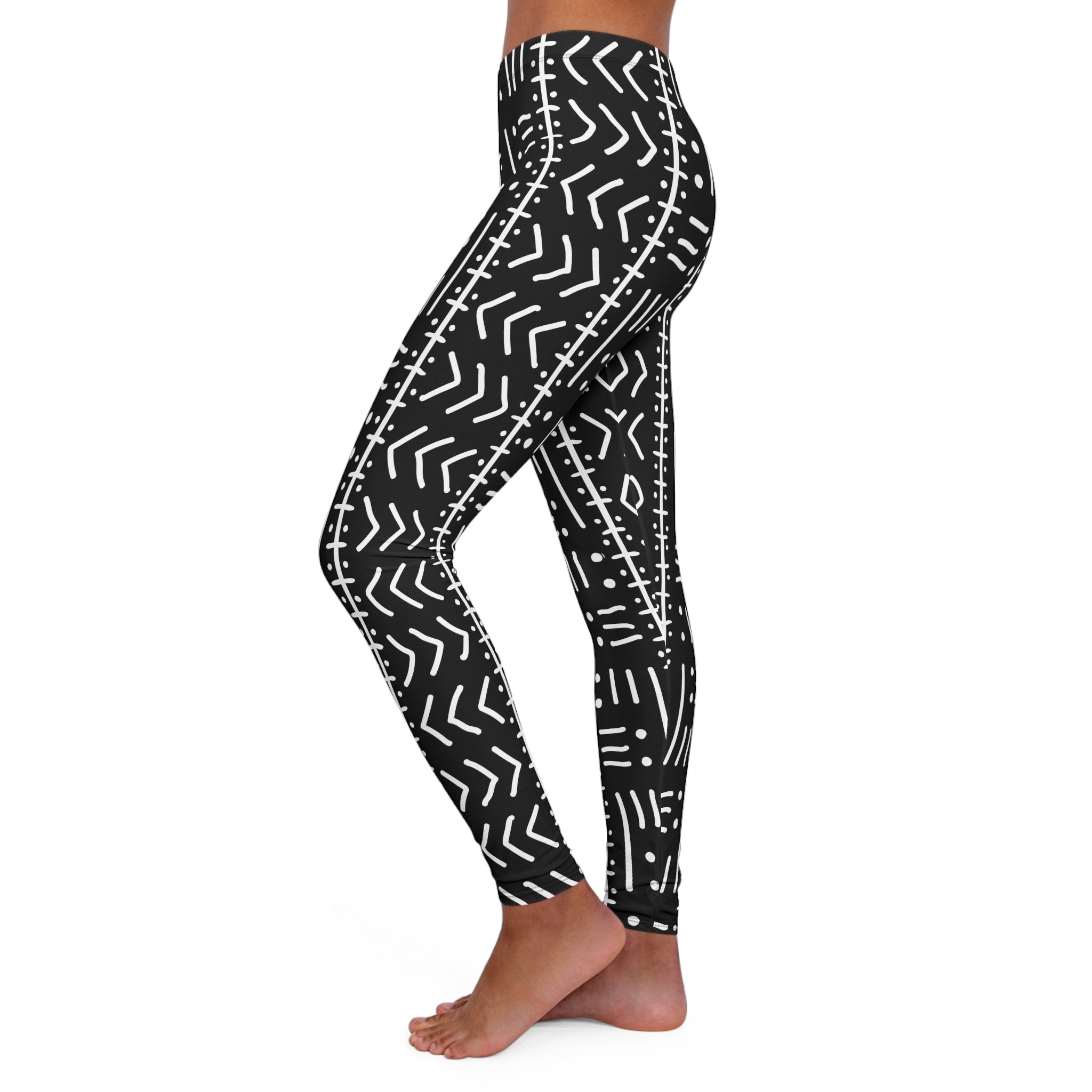 Tribal Leggings African Mud Cloth | Boldly Heritage