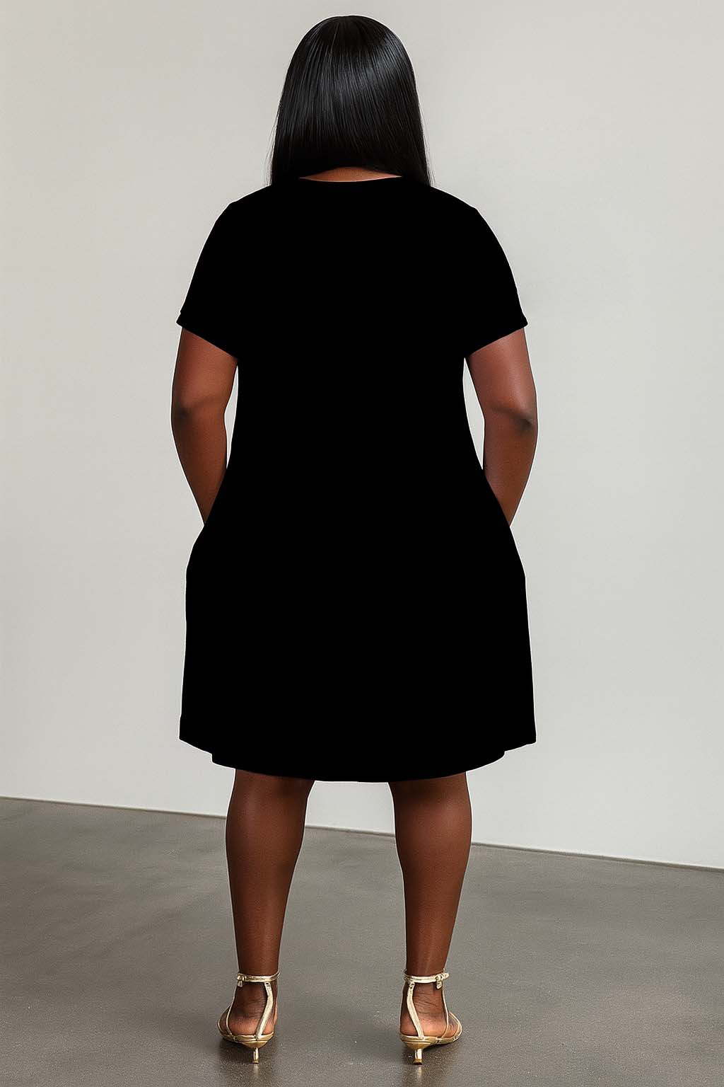 Tribal Short African Dress with Pockets - PLUS SIZE