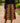 Tribal Skirt Flare | Abstract Cowrie Print Midi Length Brown