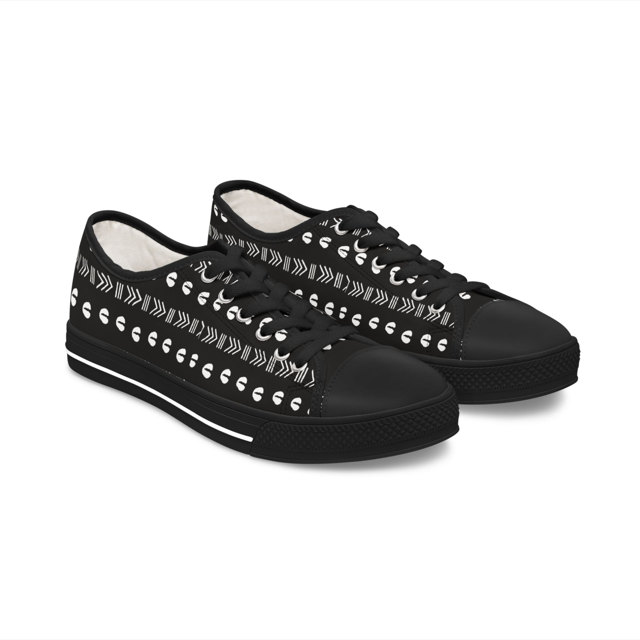 Tribal Sneakers | Cowrie African Print Shoe | Womens Low Canvas