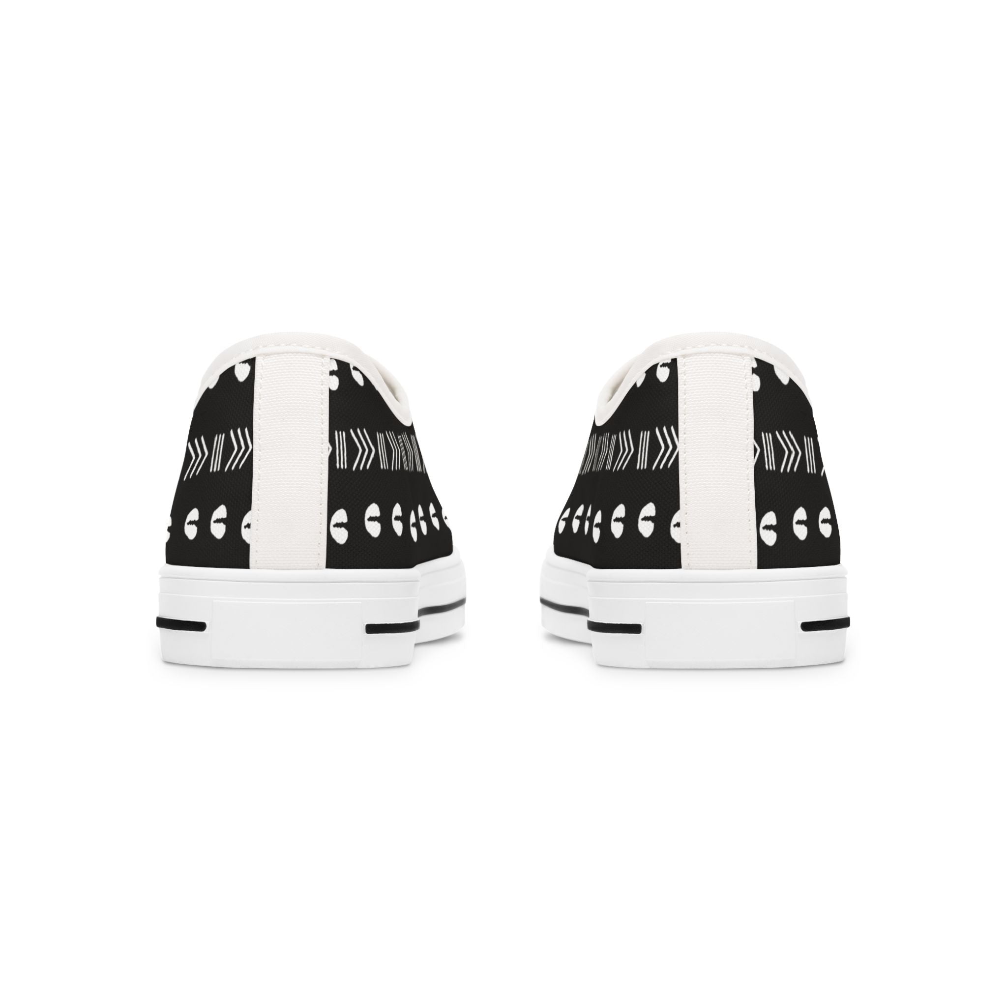 Tribal Sneakers | Cowrie African Print Shoe | Womens Low Canvas-Bynelo