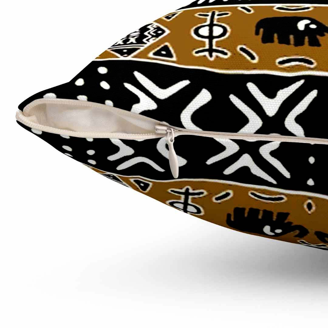Tribal Cushion Cover - Mudcloth Pillow Case & Throw