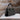 African Leather Handbag Boston Cowrie Print Black & White-Bynelo