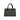 African Leather Handbag Boston Cowrie Print Black & White-Bynelo