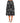 Mudcloth Black and White Tribal Print Skirt | Midi Length
