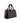 African Leather Handbag with Black & White Boston Cowrie Print - Elegant & Timeless