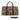 African Travel Bag Leather Minimalist Wax Print-Bynelo