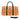 African Leather Bag for Travel Mud Cloth Tribal Orange Print-Bynelo