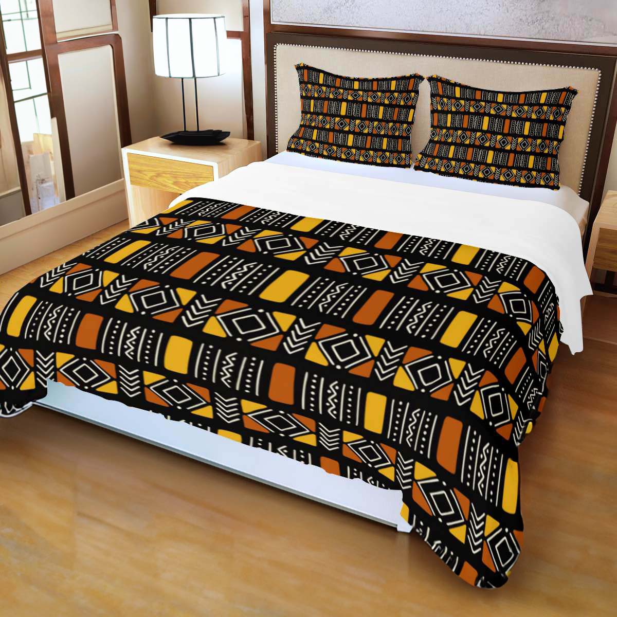 Afrocentric Bedding Set - Tribal Print Duvet & Pillow Cases