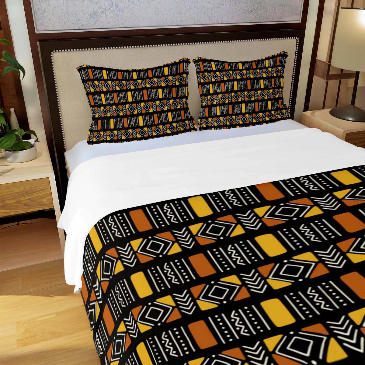 Afrocentric Bedding Set - Tribal Print Duvet & Pillow Cases