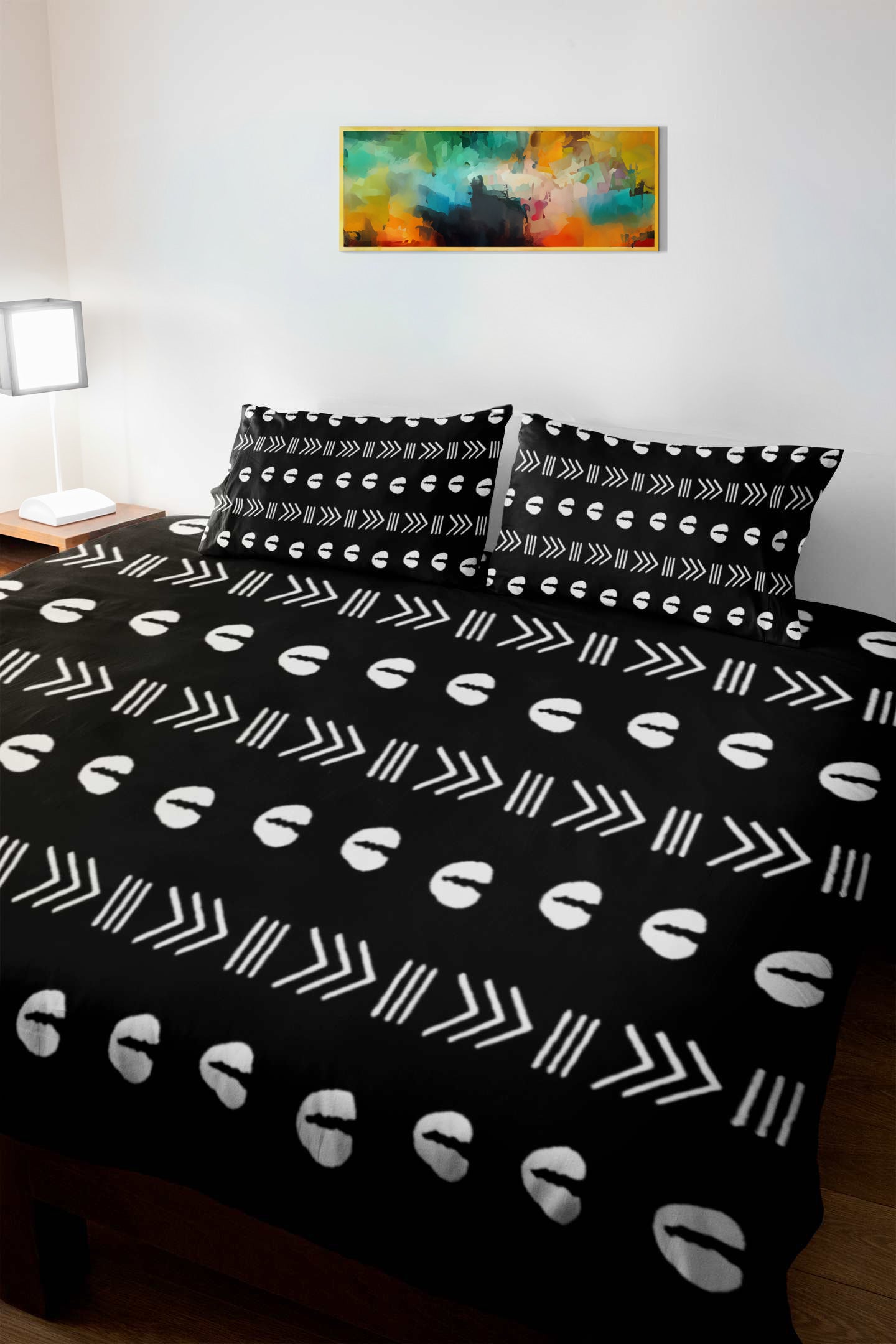 African Bedding Set Cowrie Print -Bynelo