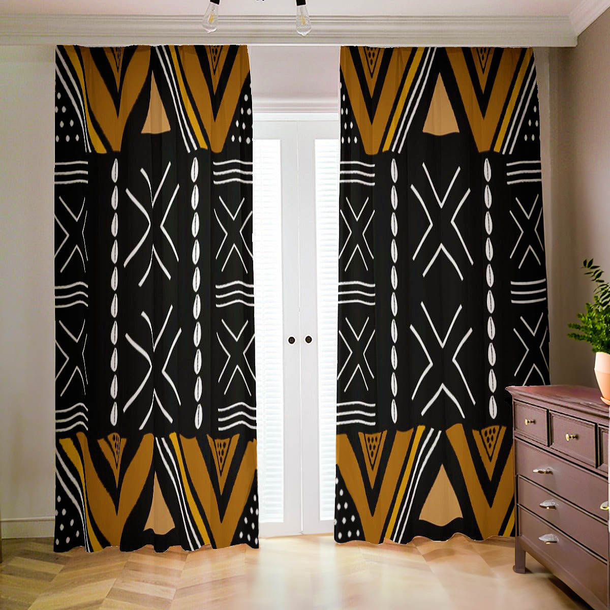 Buy African Blackout Curtain Tribal Print (Two-Piece)