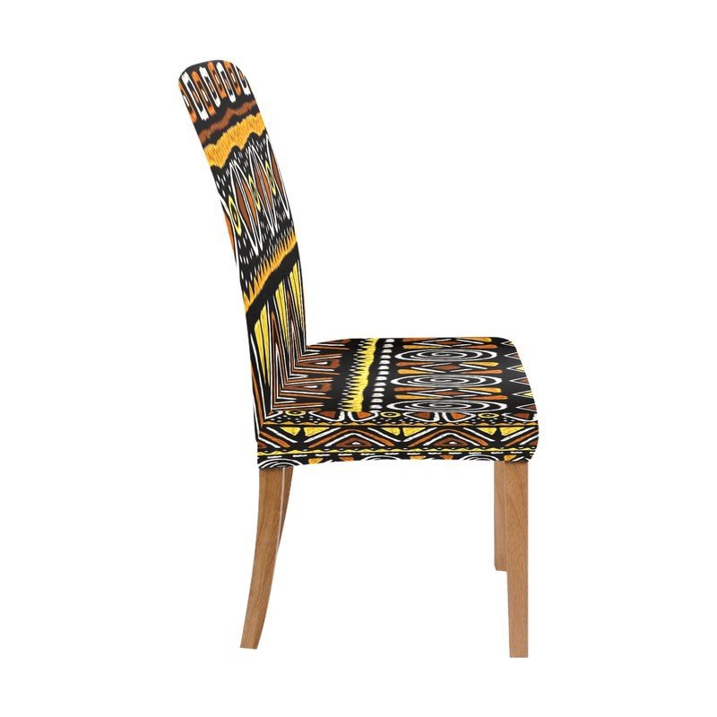 African Print Chair with Removable Mudcloth Cover - Unique