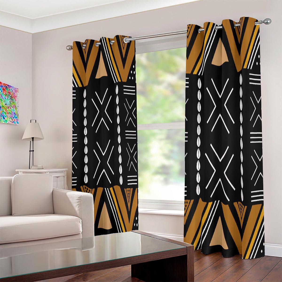 African Curtain Tribal Print - Grommet Style, 2-Piece Set