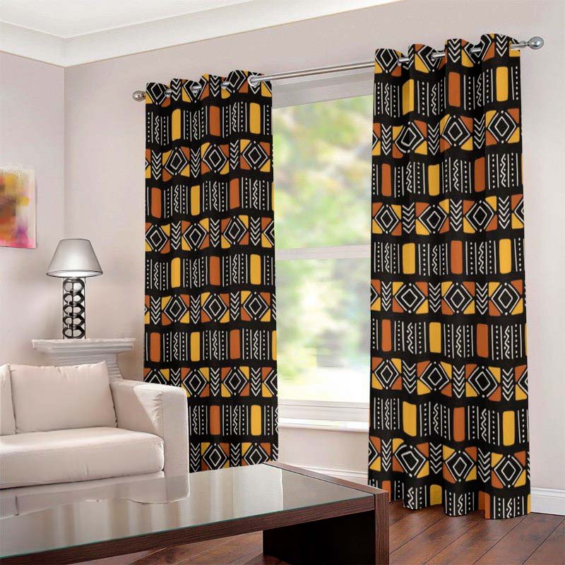 Buy African Style Curtains Grommet Window Mudcloth Print