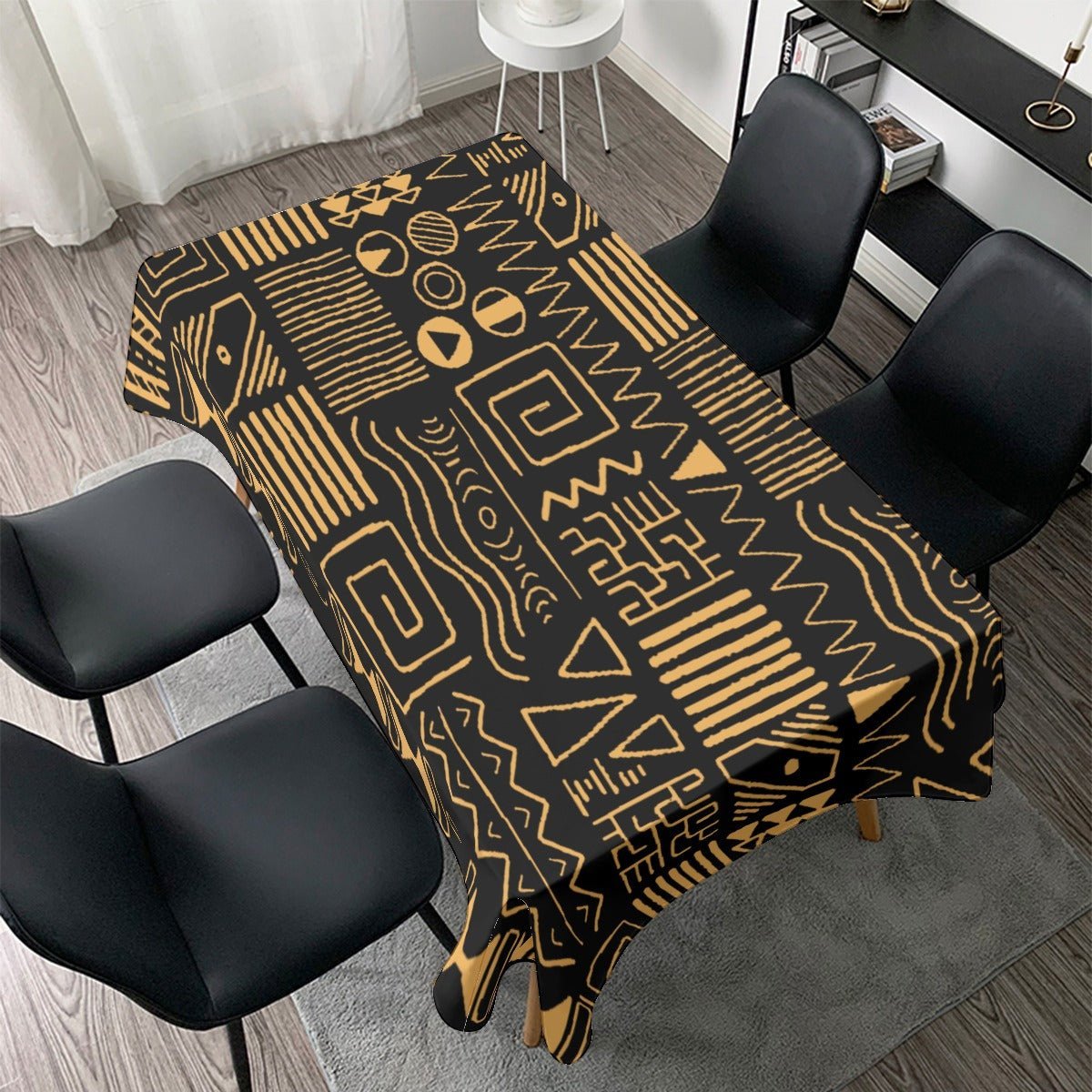 Authentic African Mudcloth Tablecloth - Traditional Design