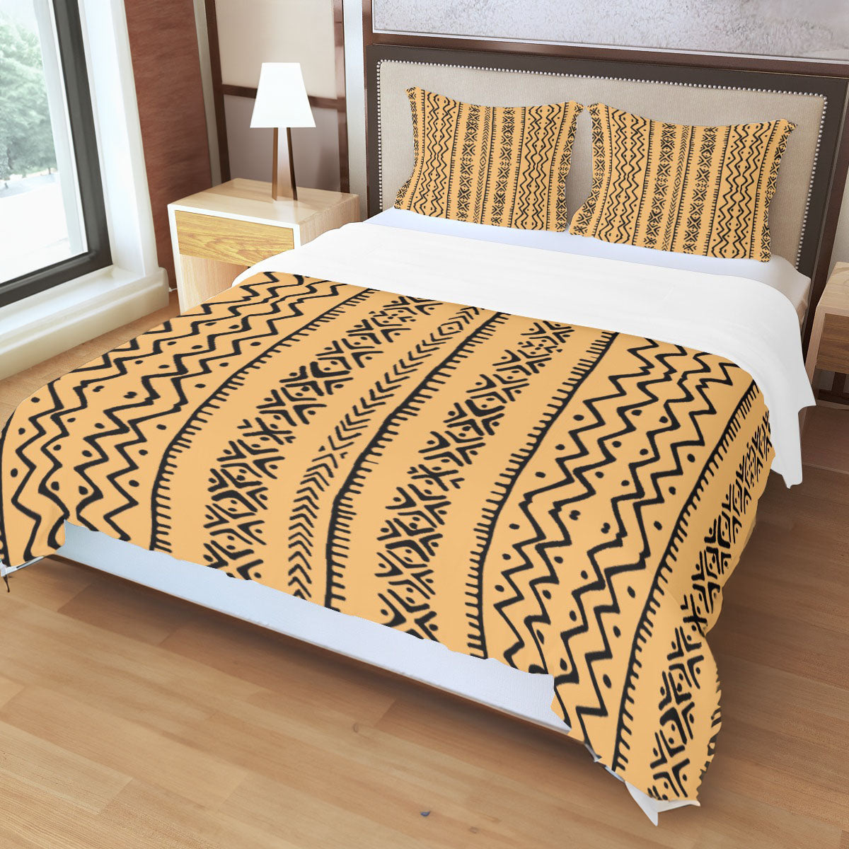 African Bedding Set Mudcloth (3 Piece Duvet & Pillow Cases)