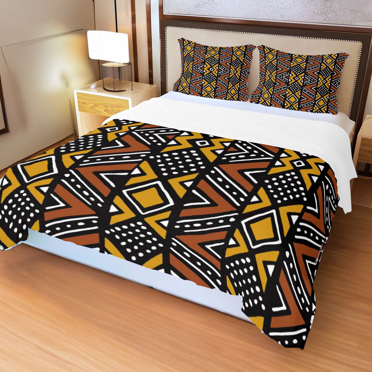 African Print Cotton Bedspreads Duvet & Pillow Case - Bynelo