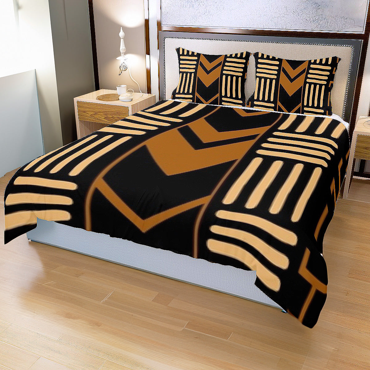 Geometrical African Bedding Set Ethnic (3 Piece Duvet & Pillow Cases)