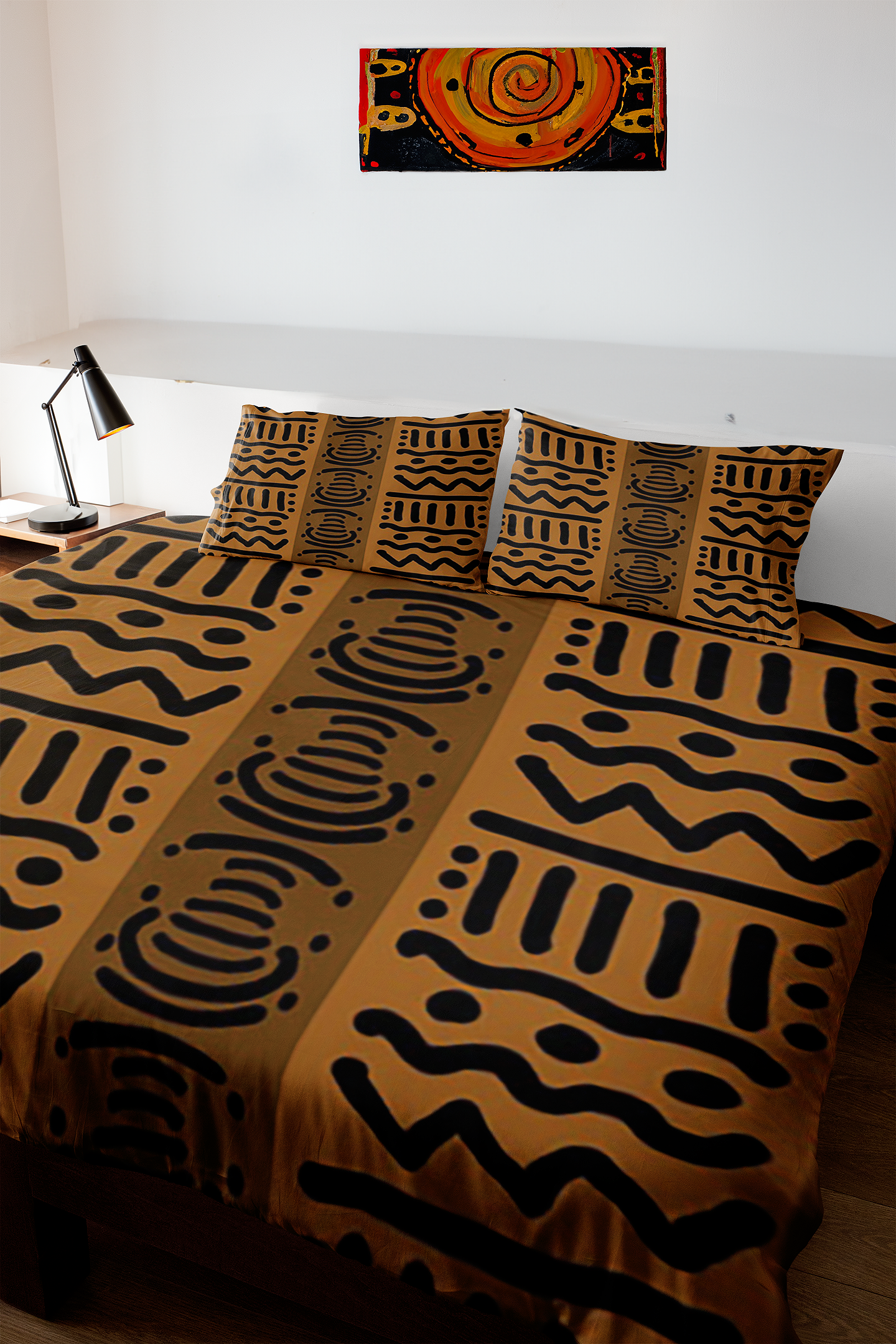 African Bedding Set Kuba (3 Piece Duvet & Pillow Cases)