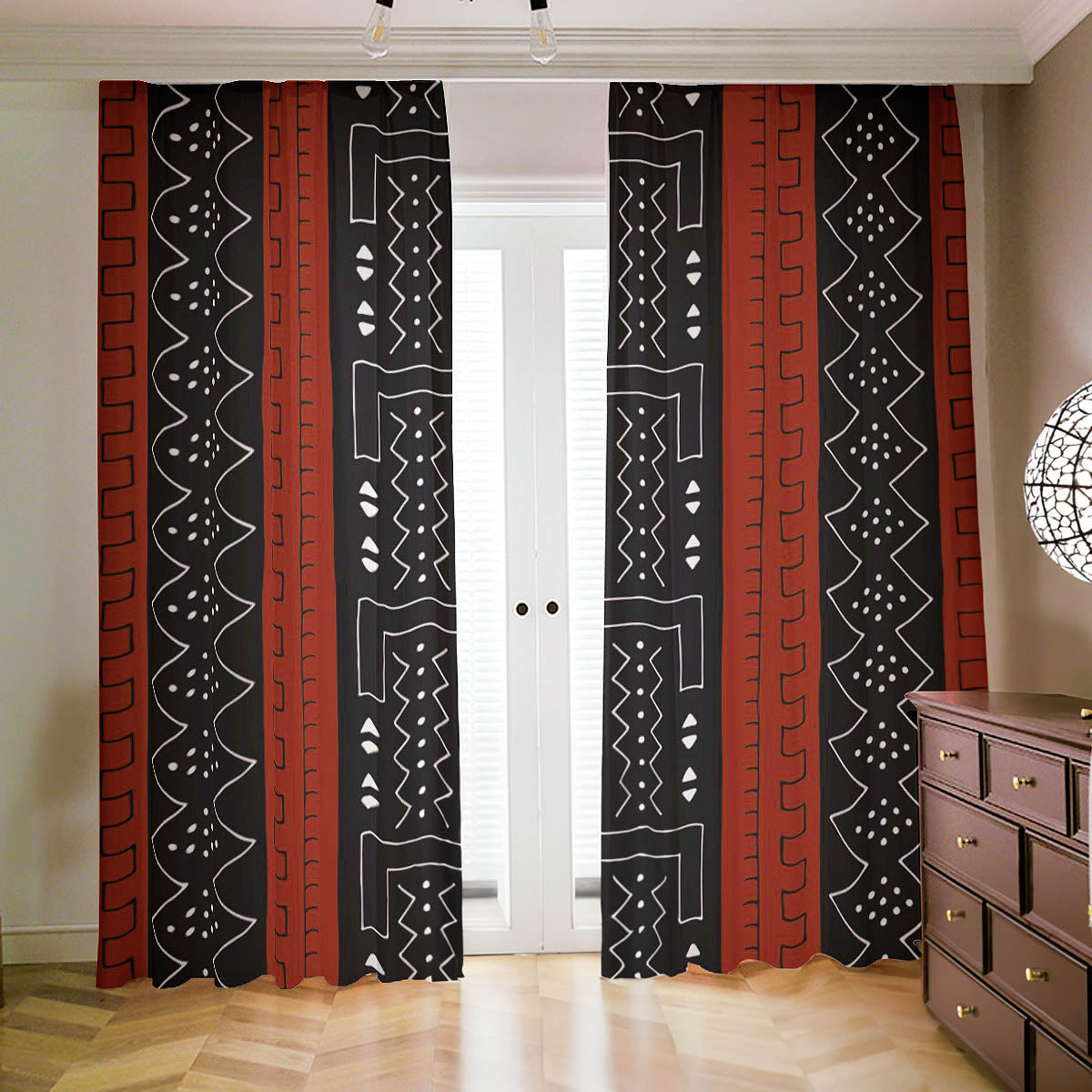 Buy African Blackout Curtain Tribal Print (Two-Piece)