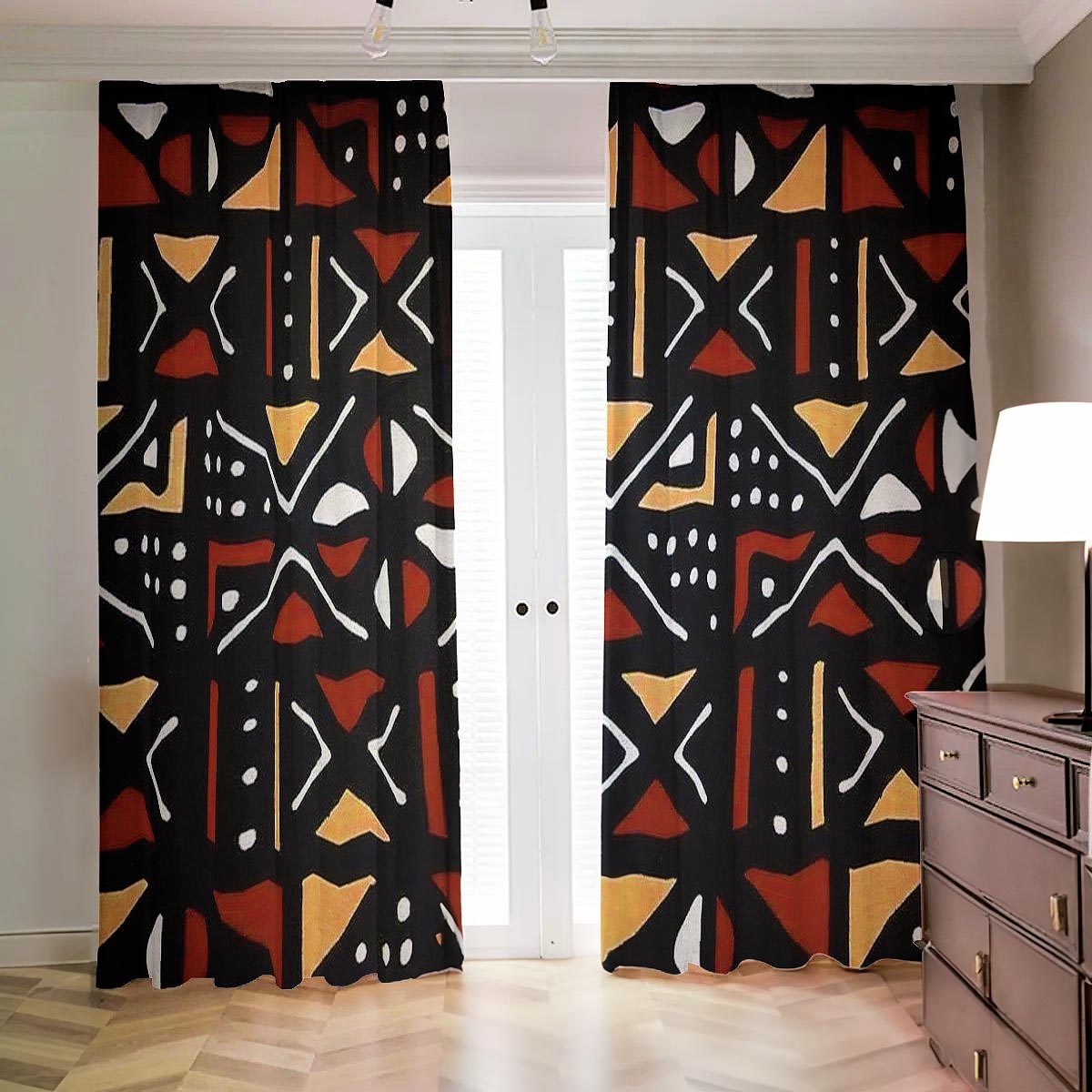 Latest Blackout Curtain in African Mudcloth Print - Bynelo