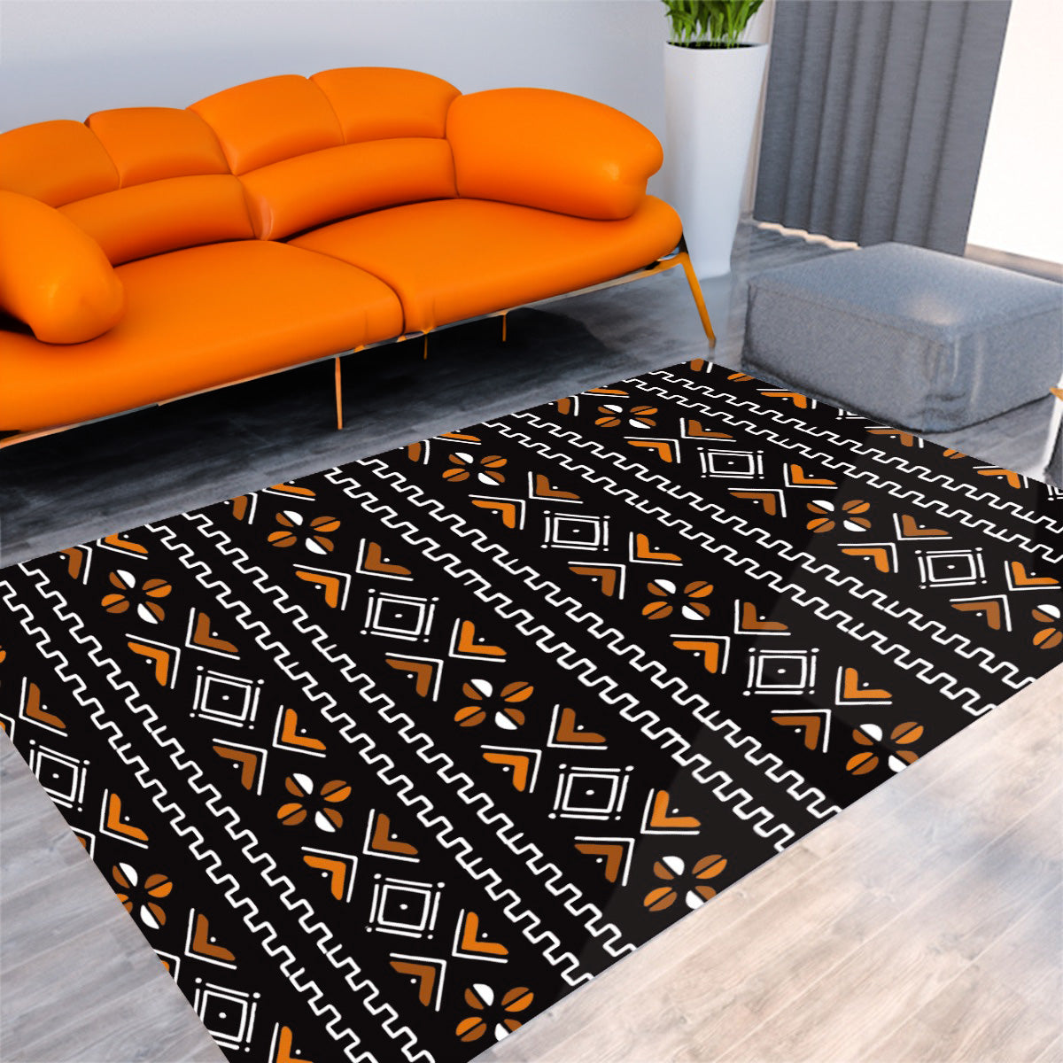 Bogolan African Carpet Rug - Bynelo