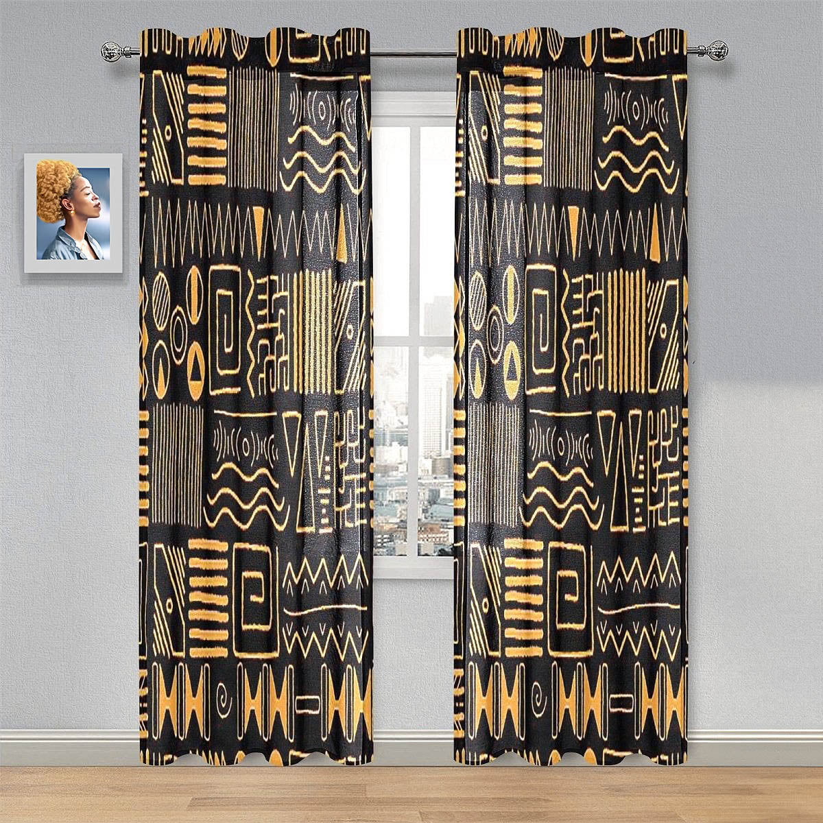 Multi-Design African Mud cloth Curtain Ethnic Print