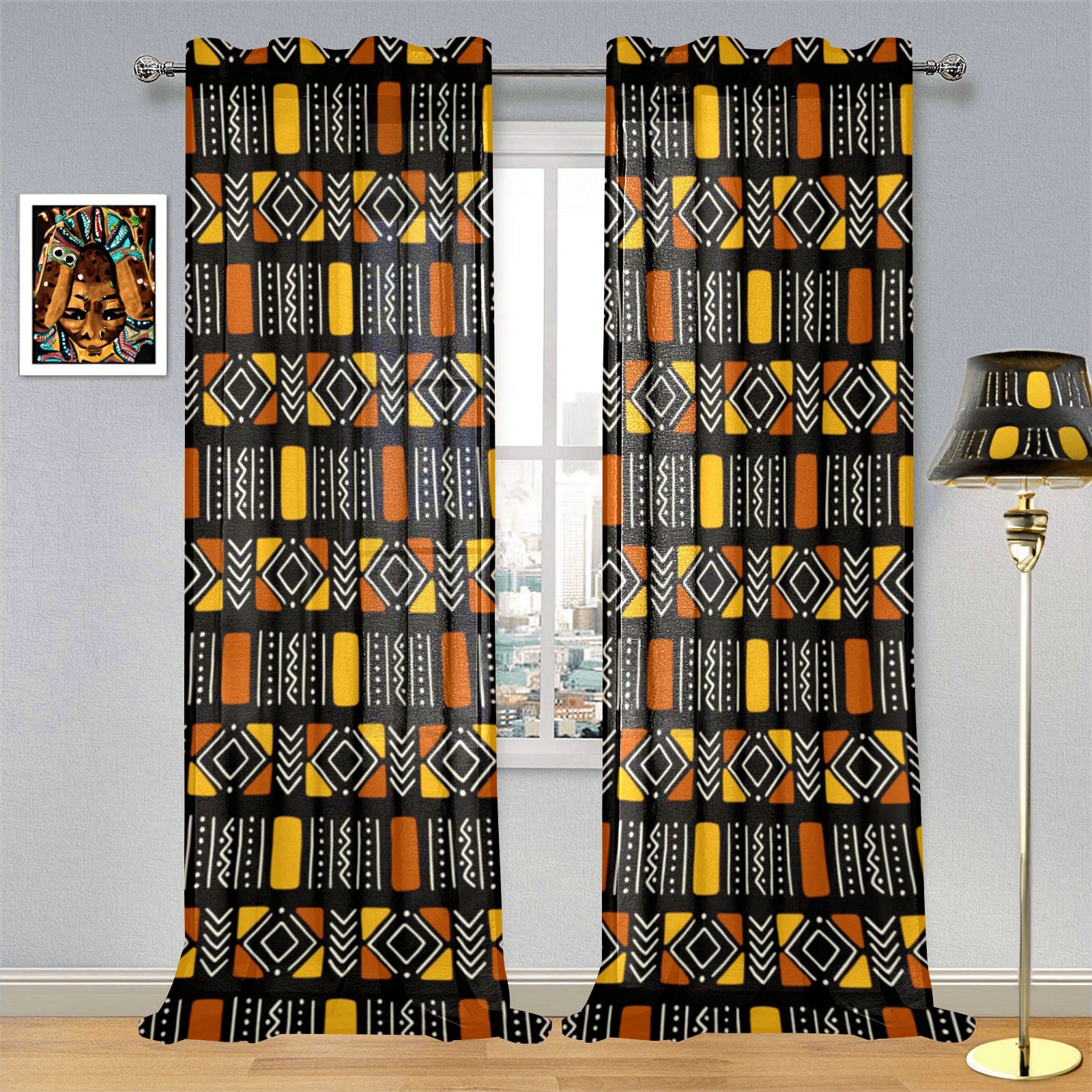 African Curtain Tribal Print (Two-Piece)- Bynelo