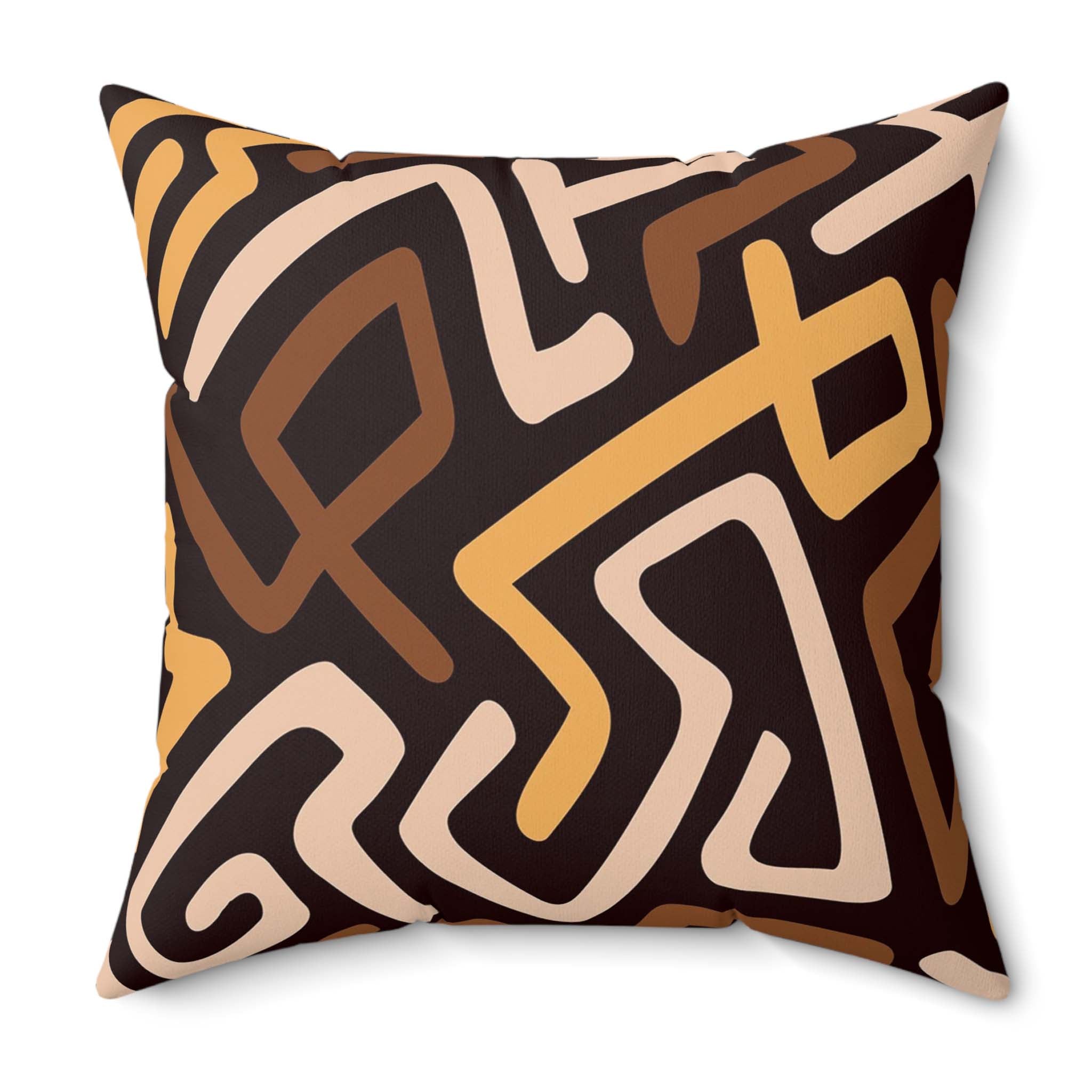 African Pillow Cases Cushion Throw Cover in Kuba Print