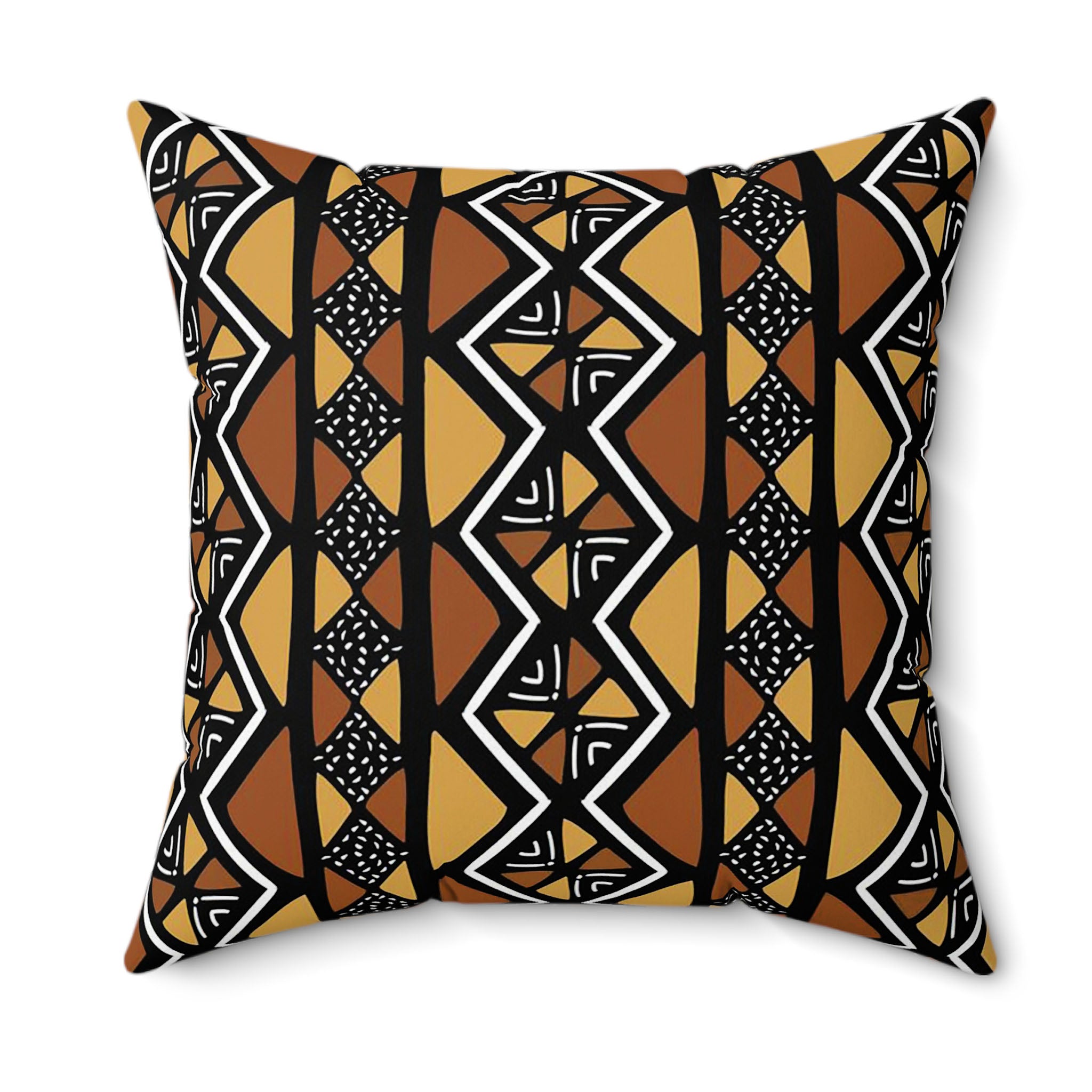 2-Set Mudcloth Print African Cushion: Pillow & Throw Cover