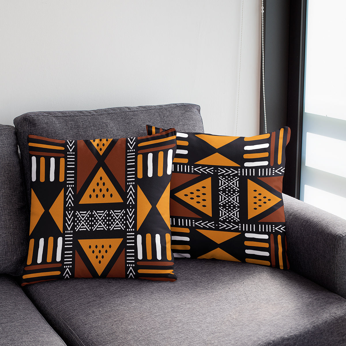 Rare African Print Pillow Cases Tribal Cushions Throw Cover 