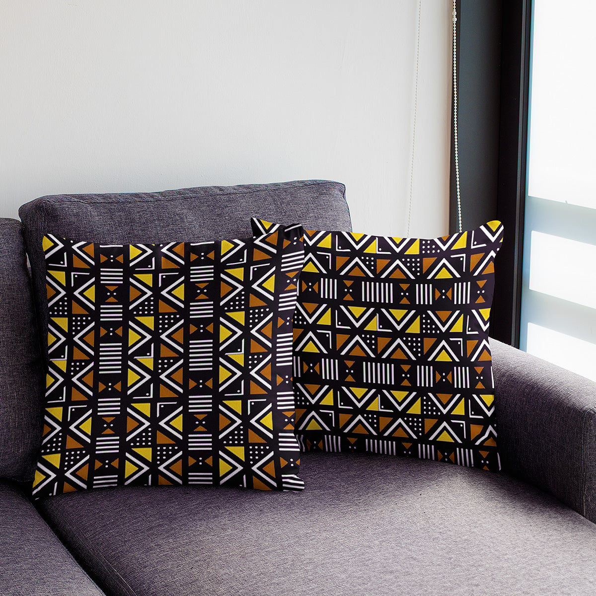 2 Sets of Tribal Cushion Pillow Case Throw Cover- Bynelo