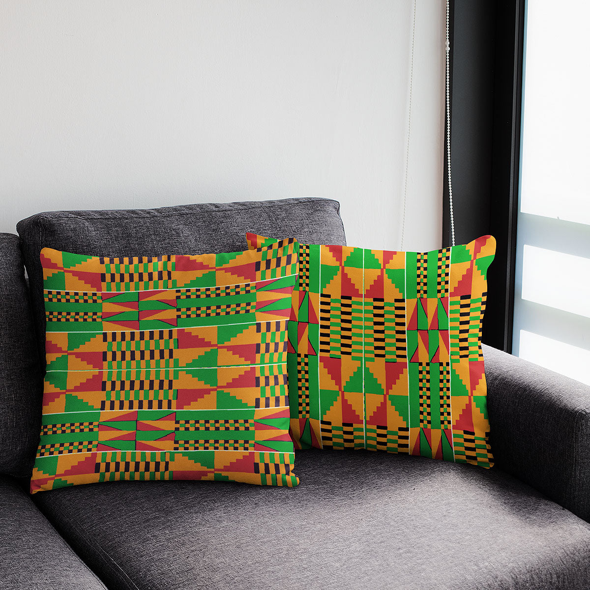 African Print Pillow Cases Throw Cover Cushion Sets Kente 
