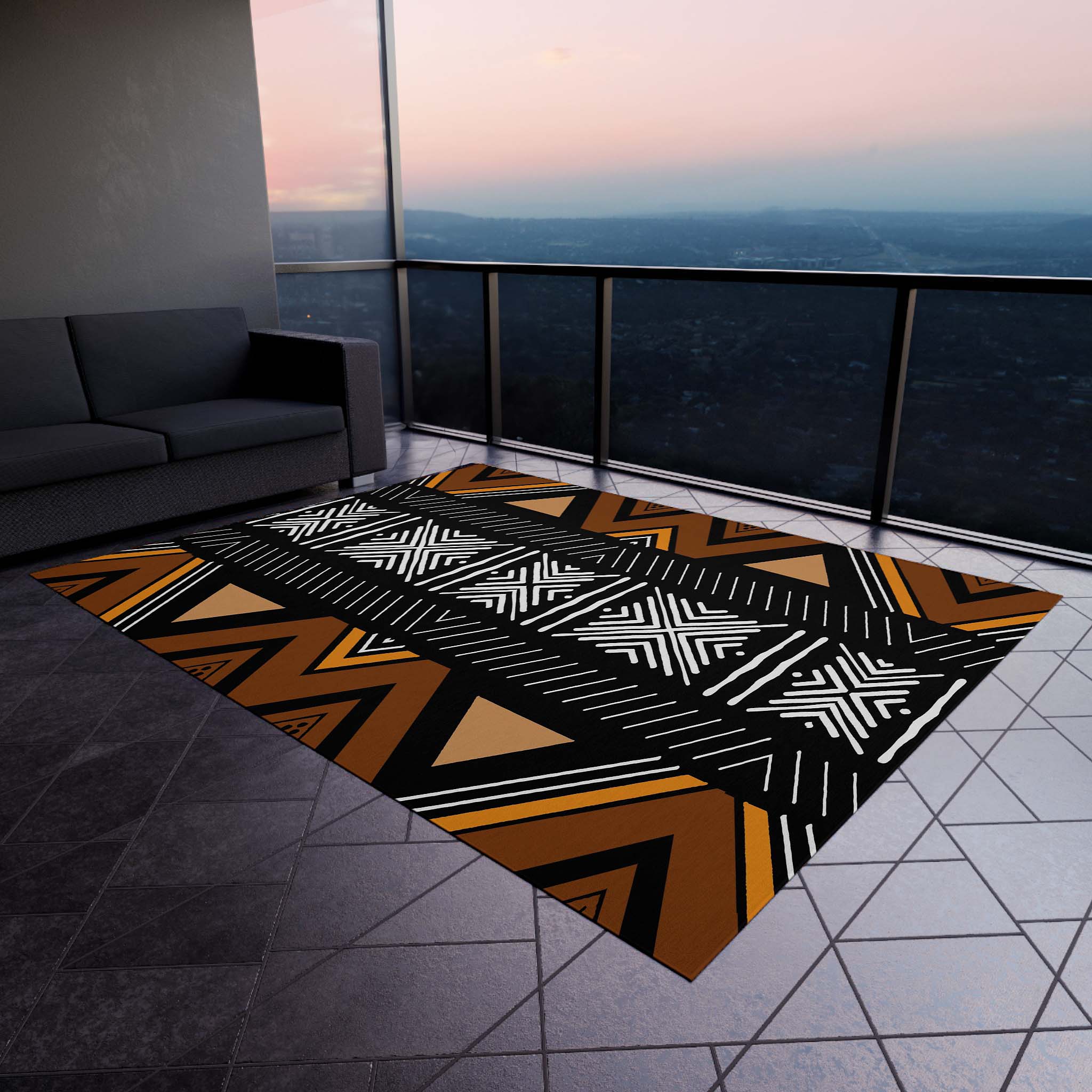 Outdoor African Tribal Rugs Area Carpet - Bynelo